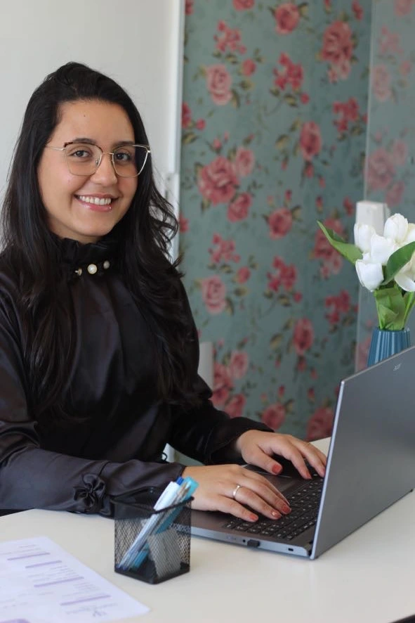 Islaine Rocha durante atendimento psicológico